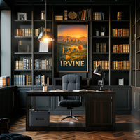 Irvine Cityscape Poster Modern Travel Wall Art Print