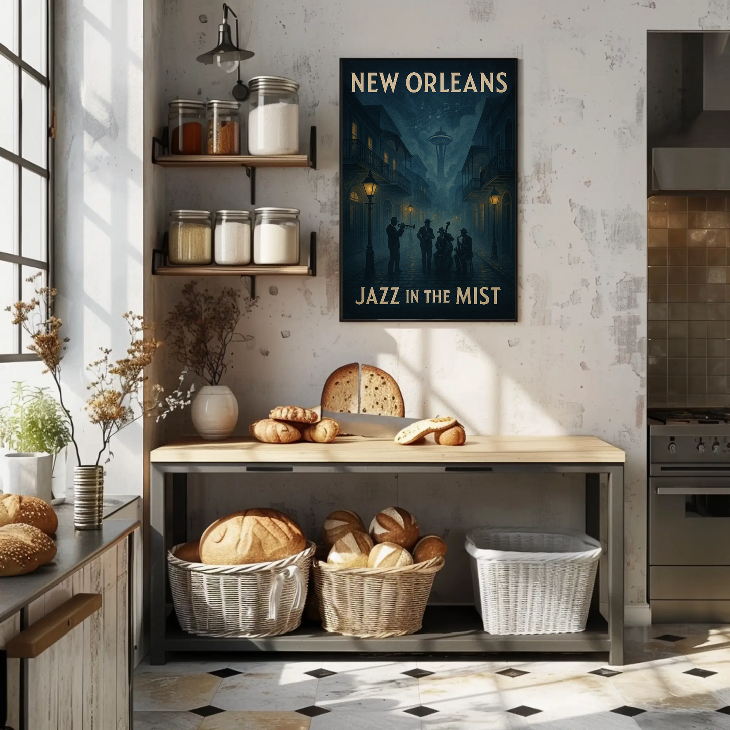 New Orleans Jazz Mist Travel Poster
