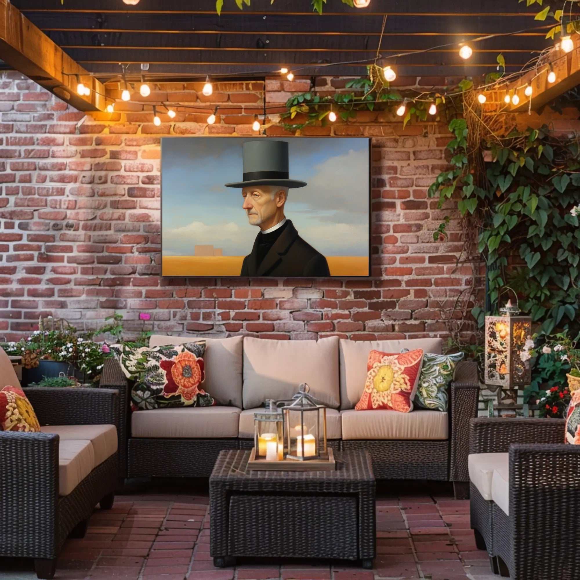 Timeless Elegance: Man in Top Hat Historical Poster