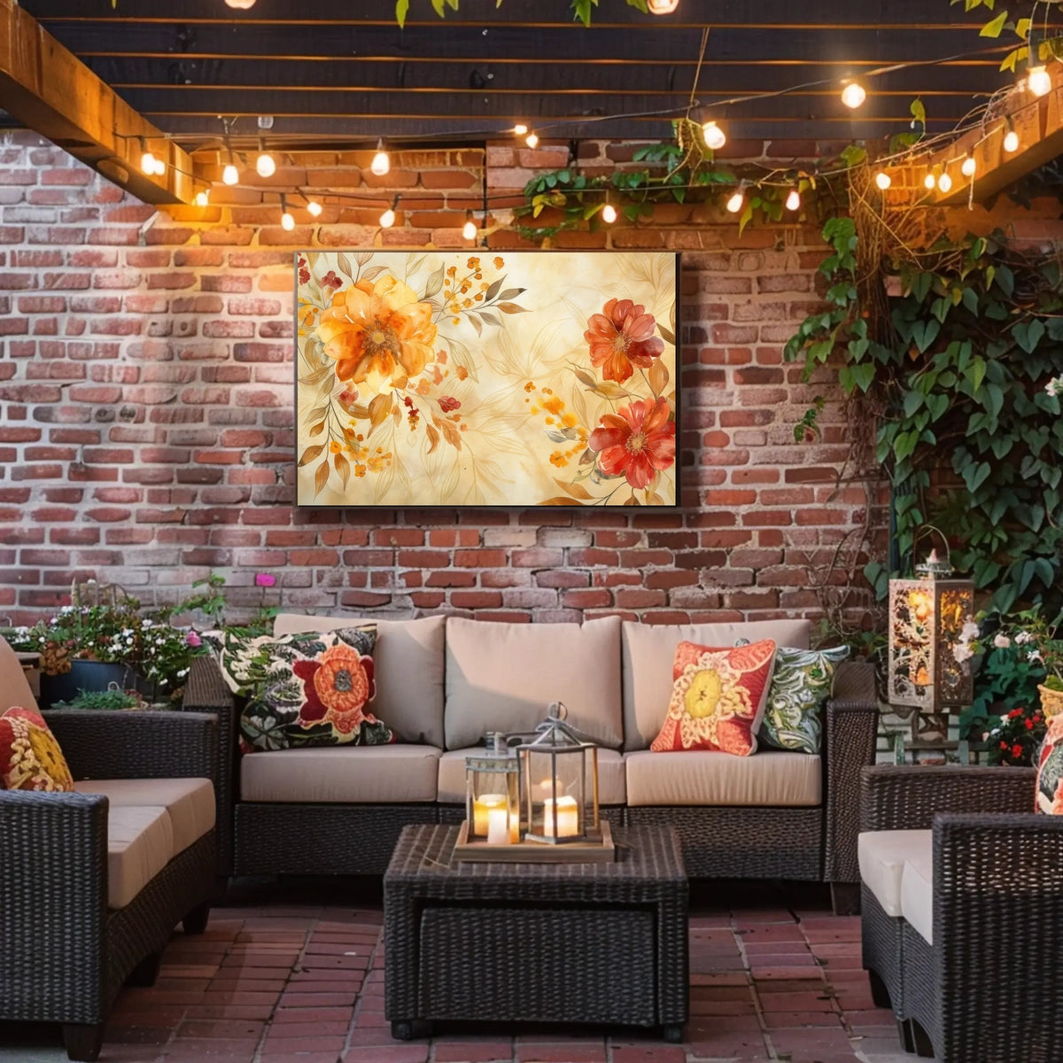 Autumn Floral Elegance Poster