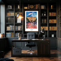 Buckingham Palace Impressionist Art in Vibrant Colors Poster PosterGoat