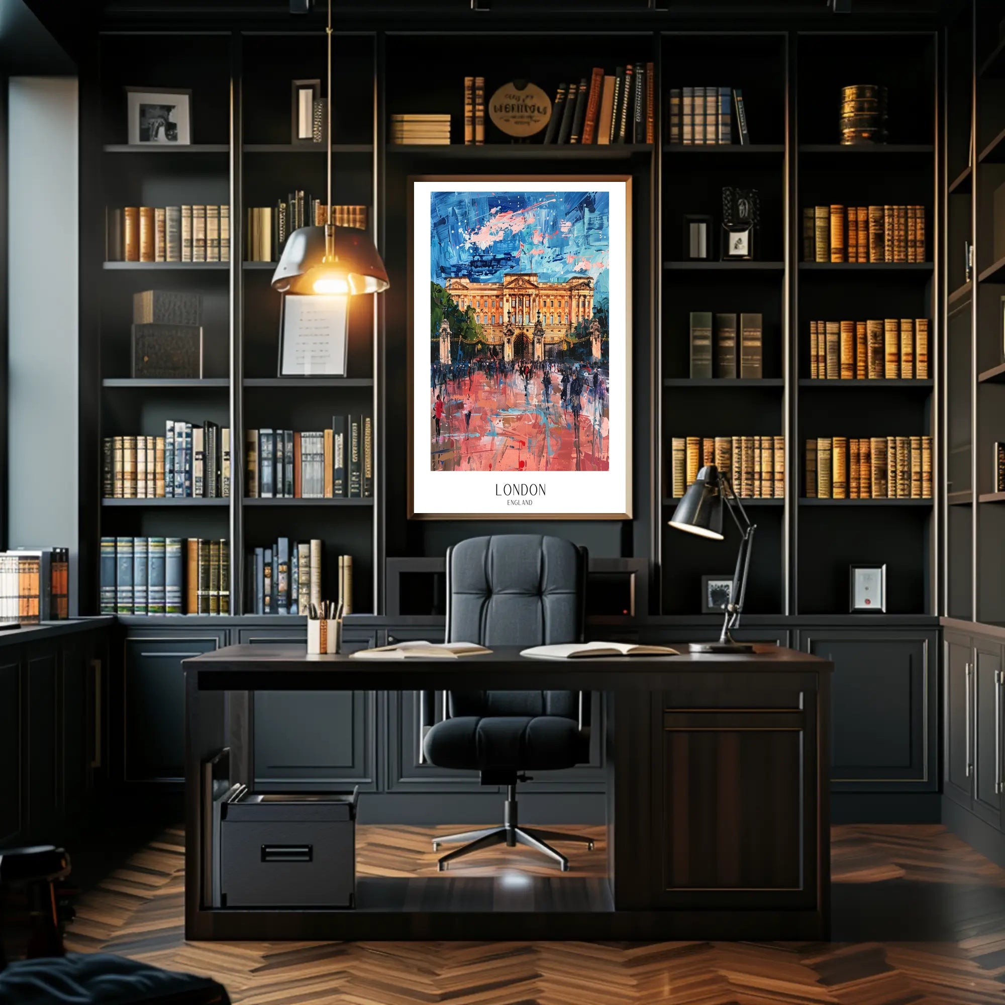 Buckingham Palace Impressionist Art in Vibrant Colors Poster PosterGoat