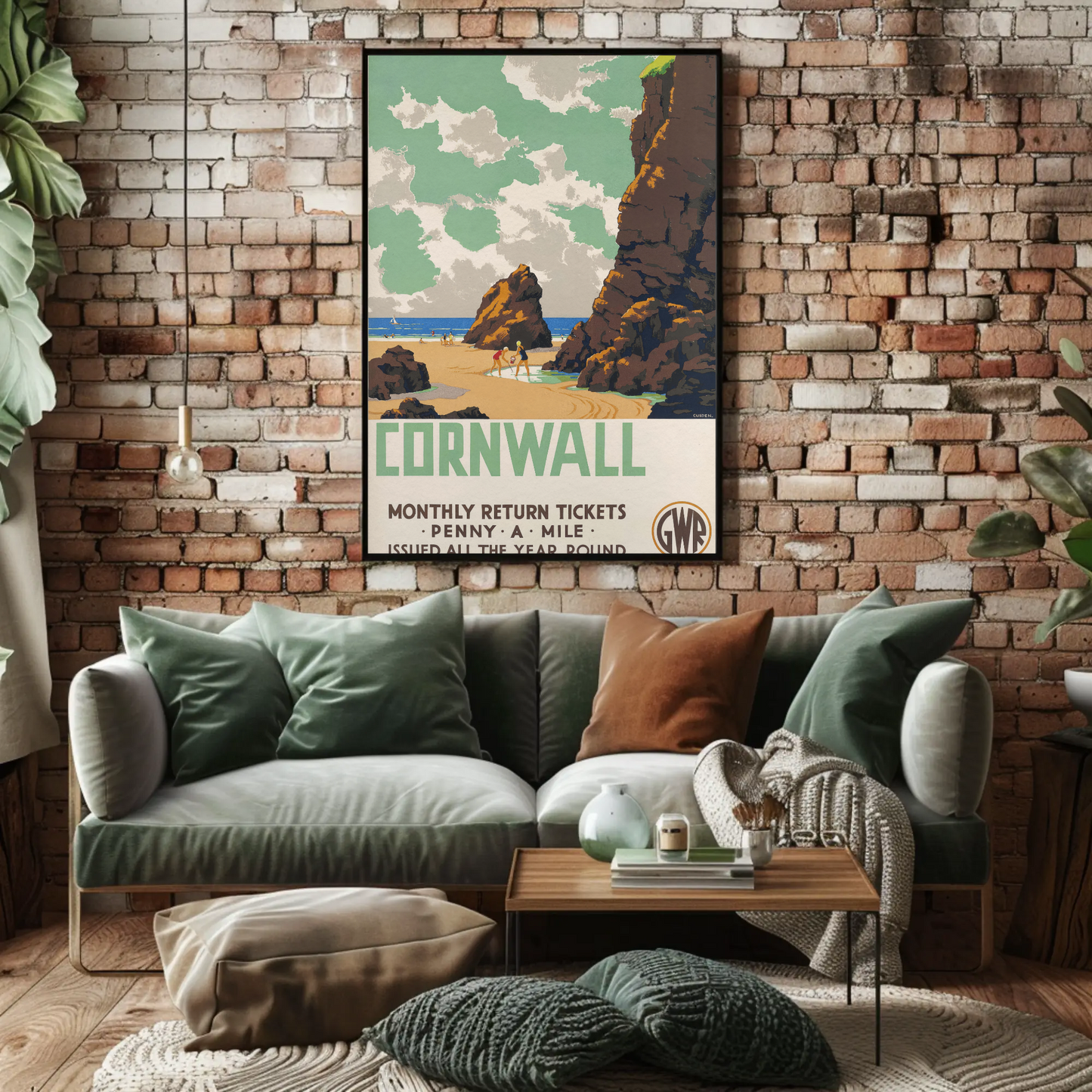 Cornwall - Great Western Railway Vintage Travel Poster