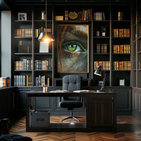 Vivid Green Eye Photorealistic Art Poster Print PosterGoat