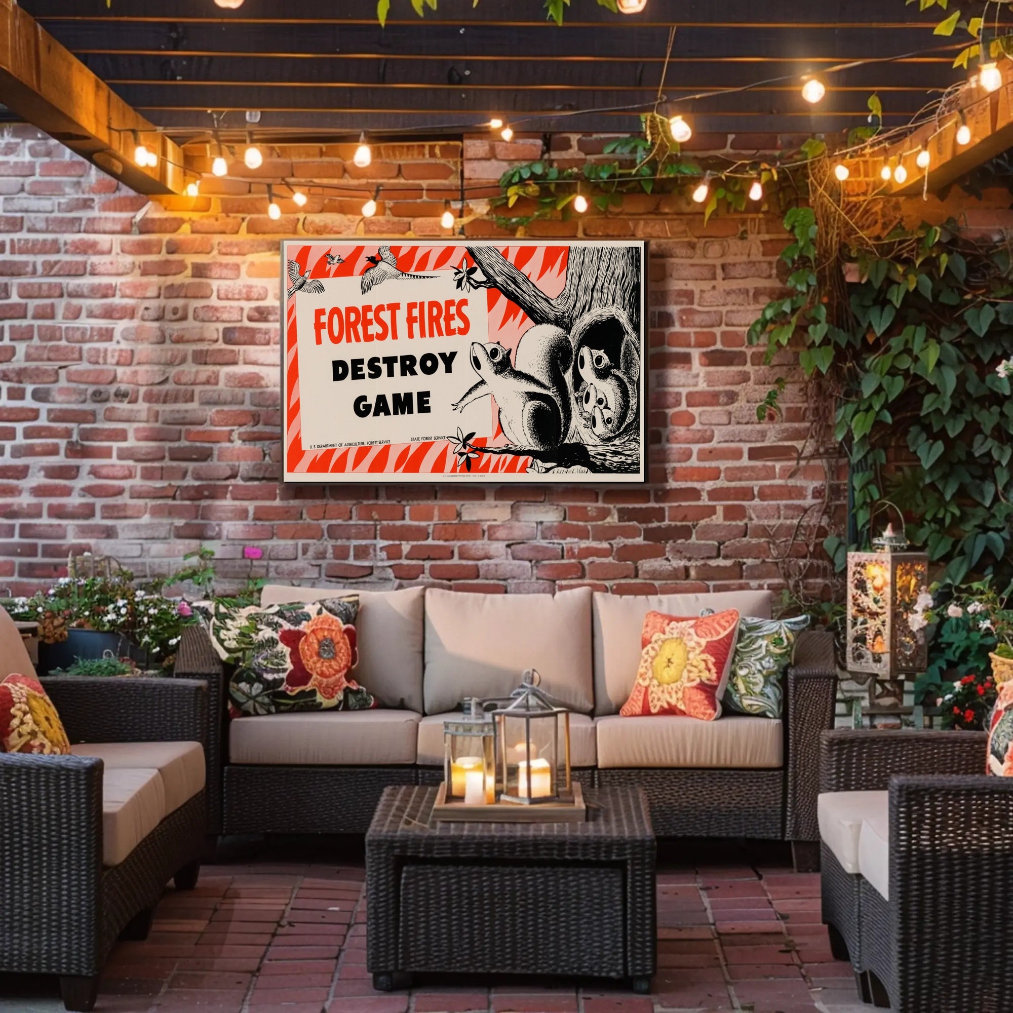 Forest Fire Warning Poster PosterGoat