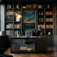 Lockheed XP 49 Aviation Poster Vintage Design Print