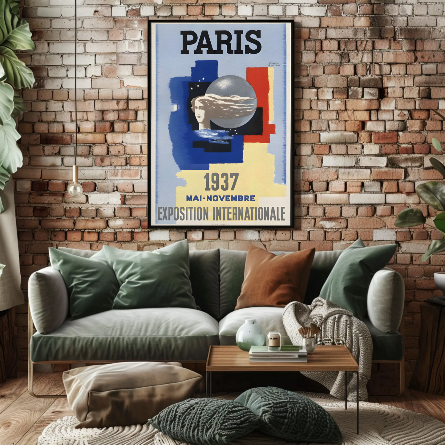 Paris 1937 Exposition International Vintage Travel Poster