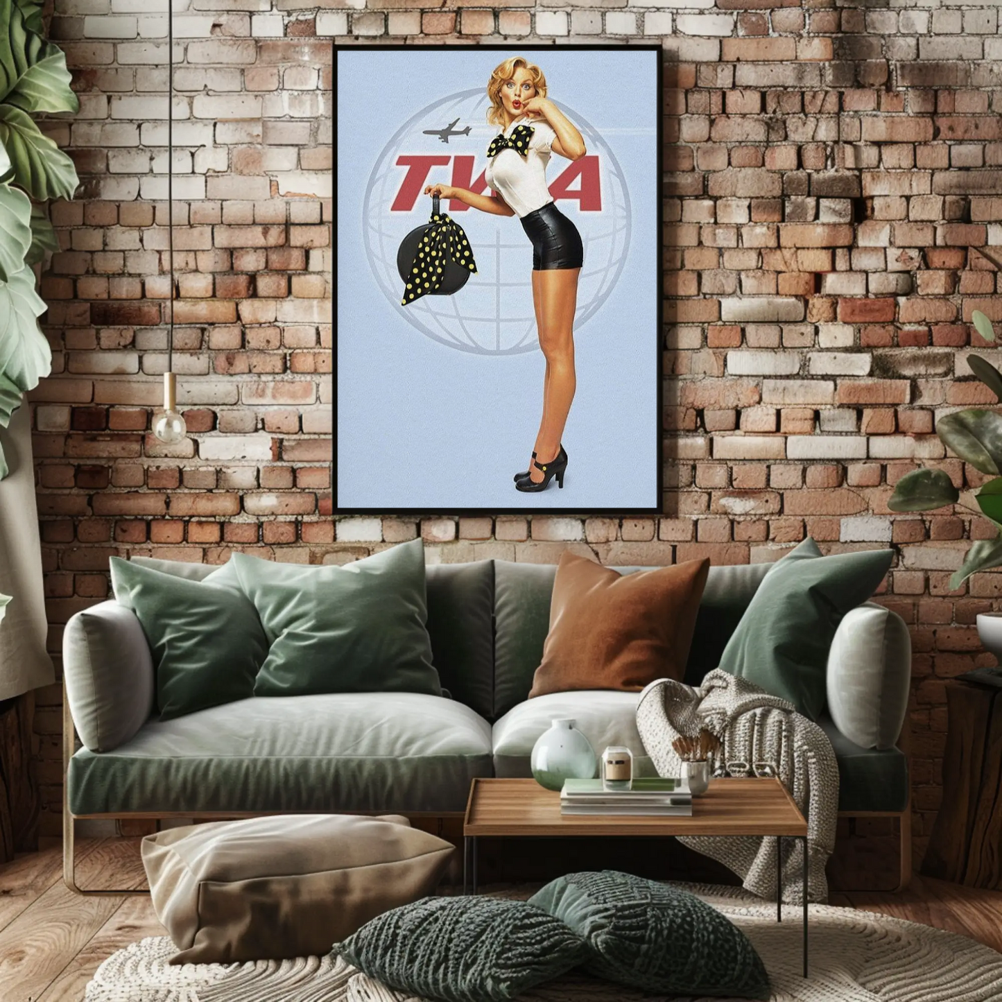 TWA Pin-Up Travel Advertisement