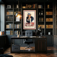 Uncle Sam Patriotic Military Recruitment Poster PosterGoat