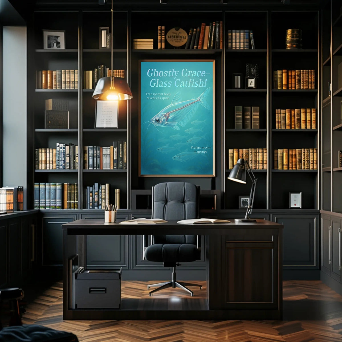 Ghostly Grace Glass Catfish Poster