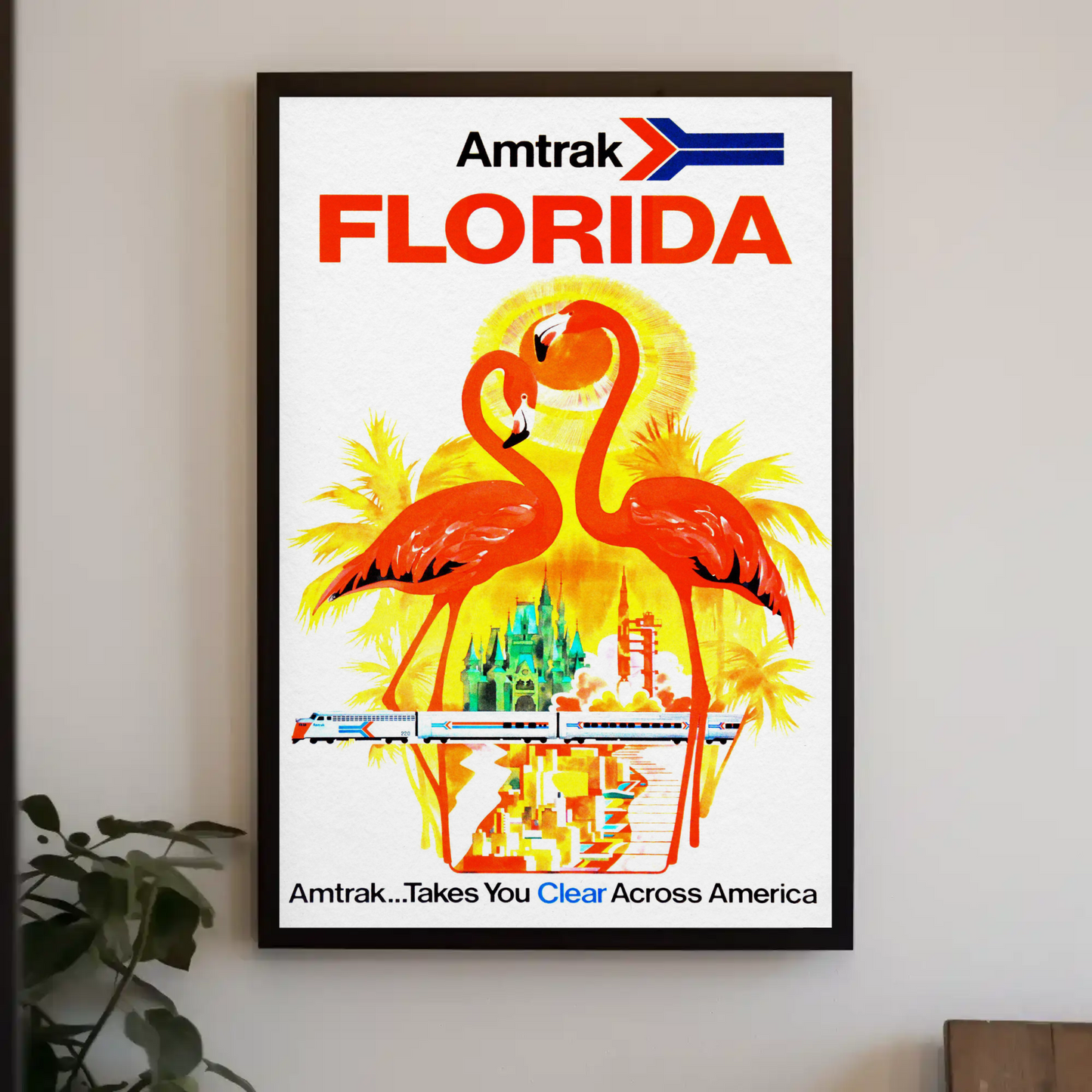 Amtrak Florida Vintage Poster