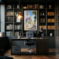 Serene Mediterranean Alley Poster PosterGoat