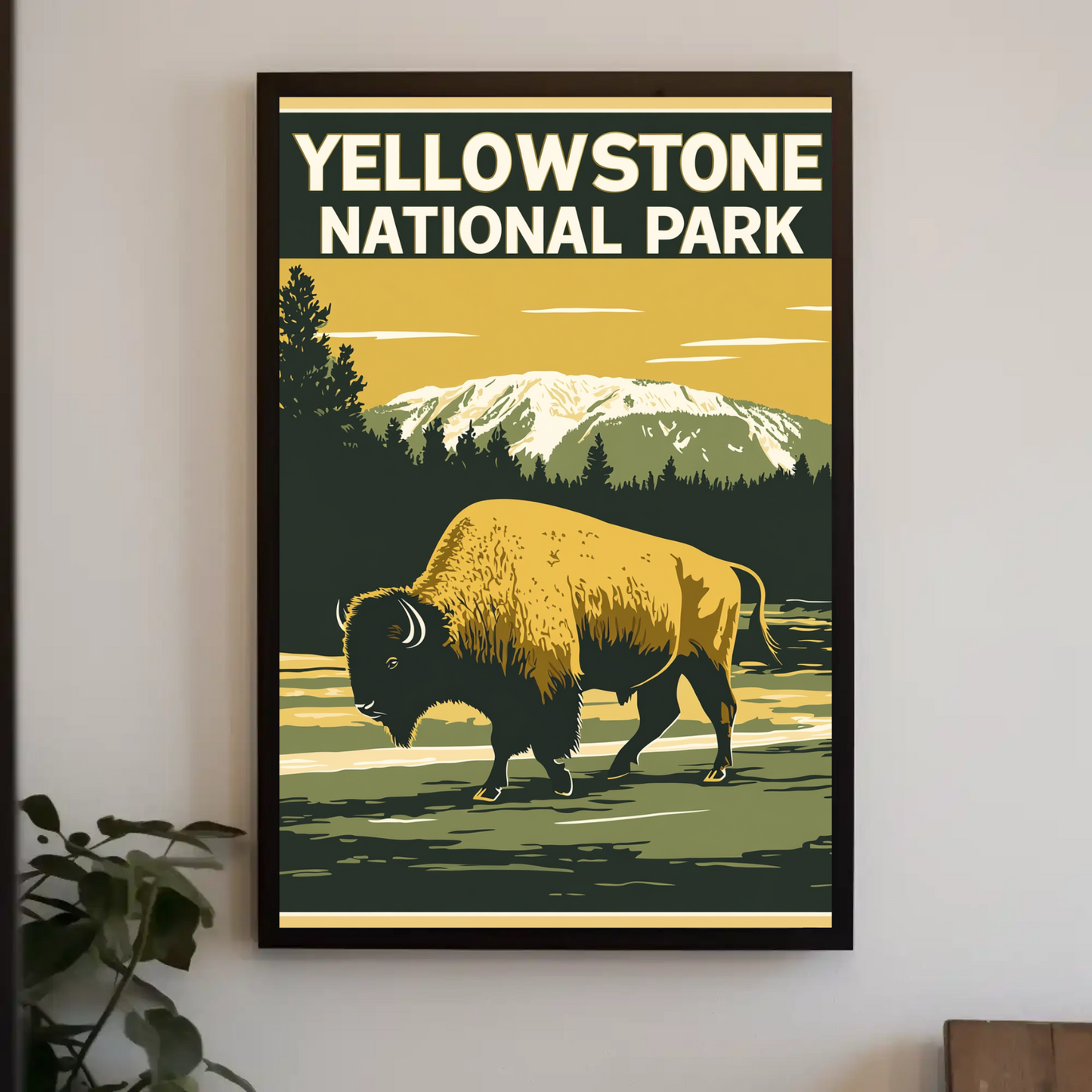 Yellowstone National Park Vintage Style Poster