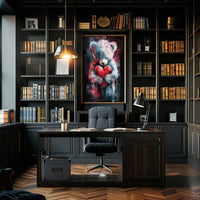 Heartfelt Teddy Bear Watercolor Embrace Cozy Love Heart Sentimental Decor Gift Timeless Poster