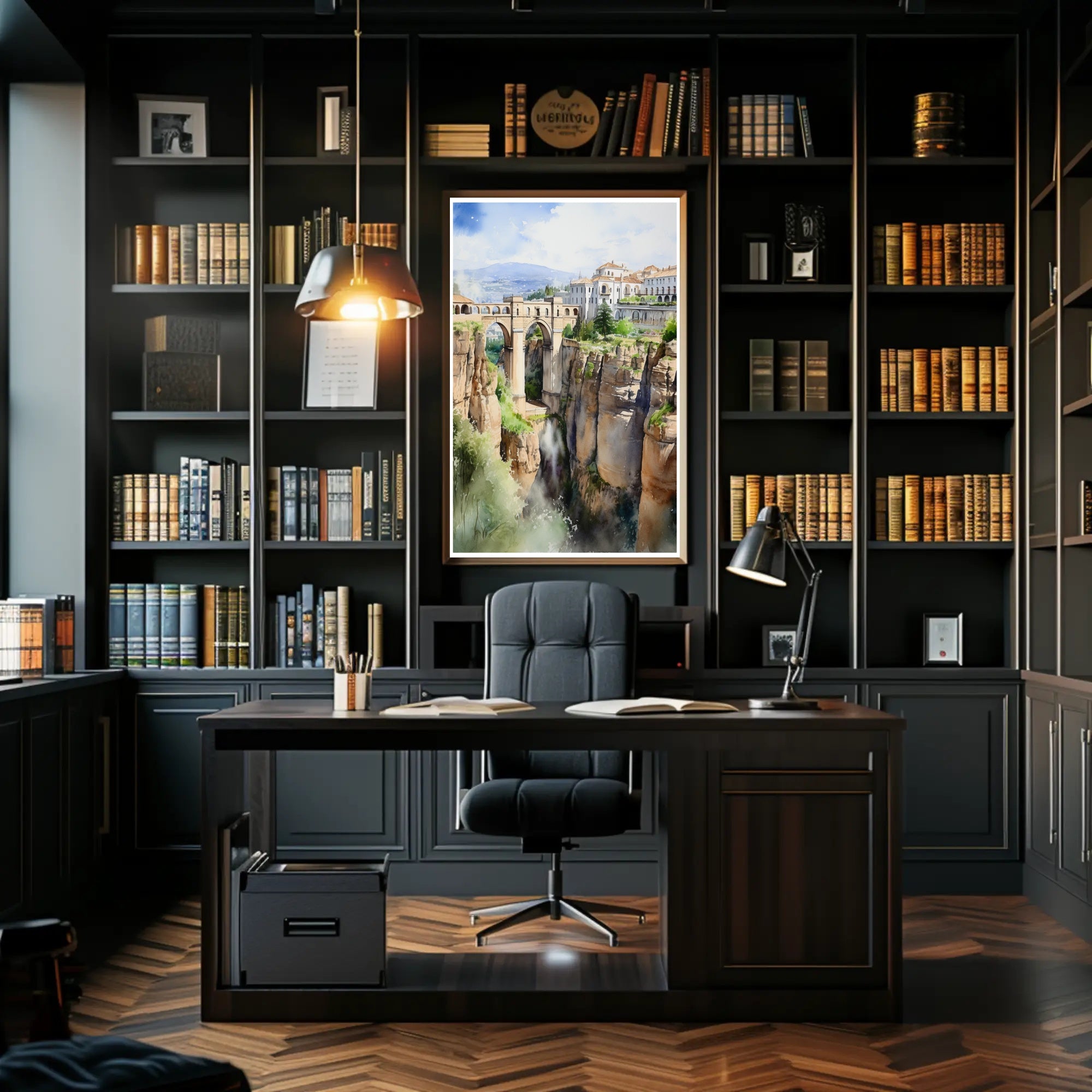 Bridge Over a Gorge Poster PosterGoat