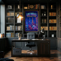 Las Vegas City Of Light Poster Neon Nights For Home Decor