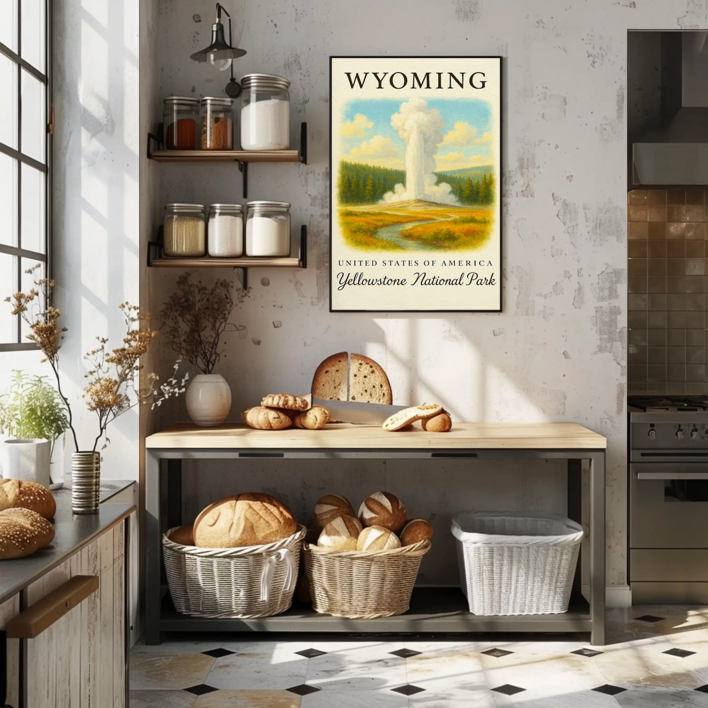 Wyoming Yellowstone National Park United States Travel Poster