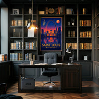 St. Louis Skyline at Dusk Poster