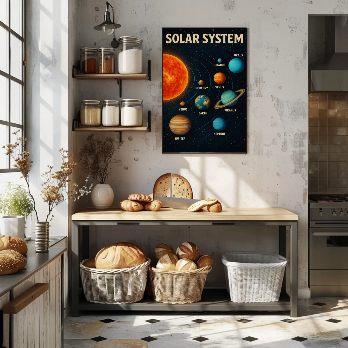 Solar System Astronomy Planets Orbit Sun Poster Poster