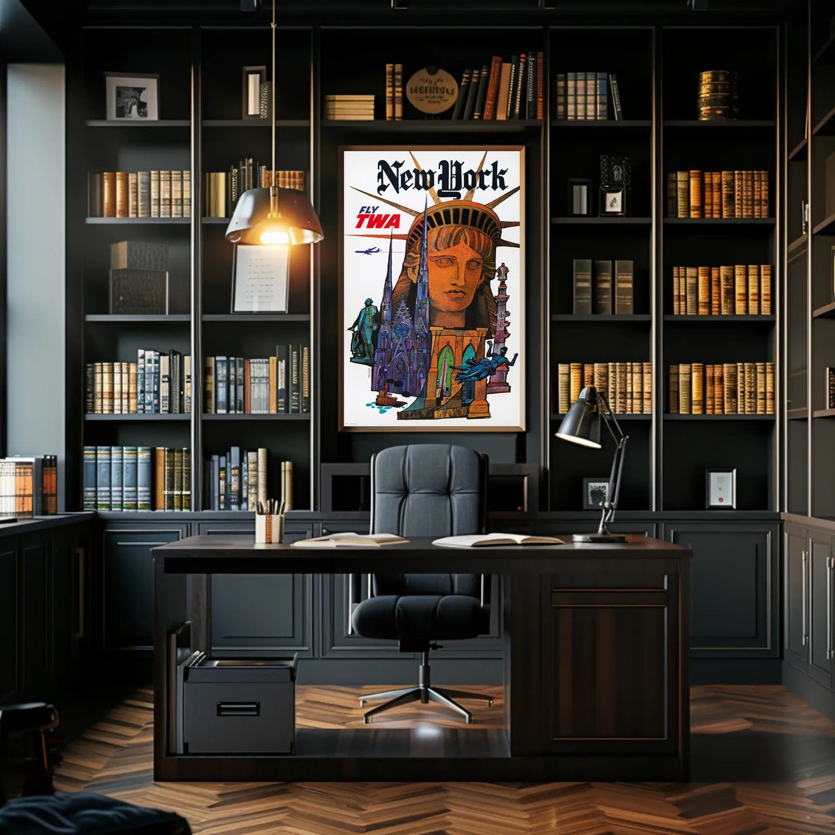 New York Adventure Awaits Travel Poster Modern Wall Art