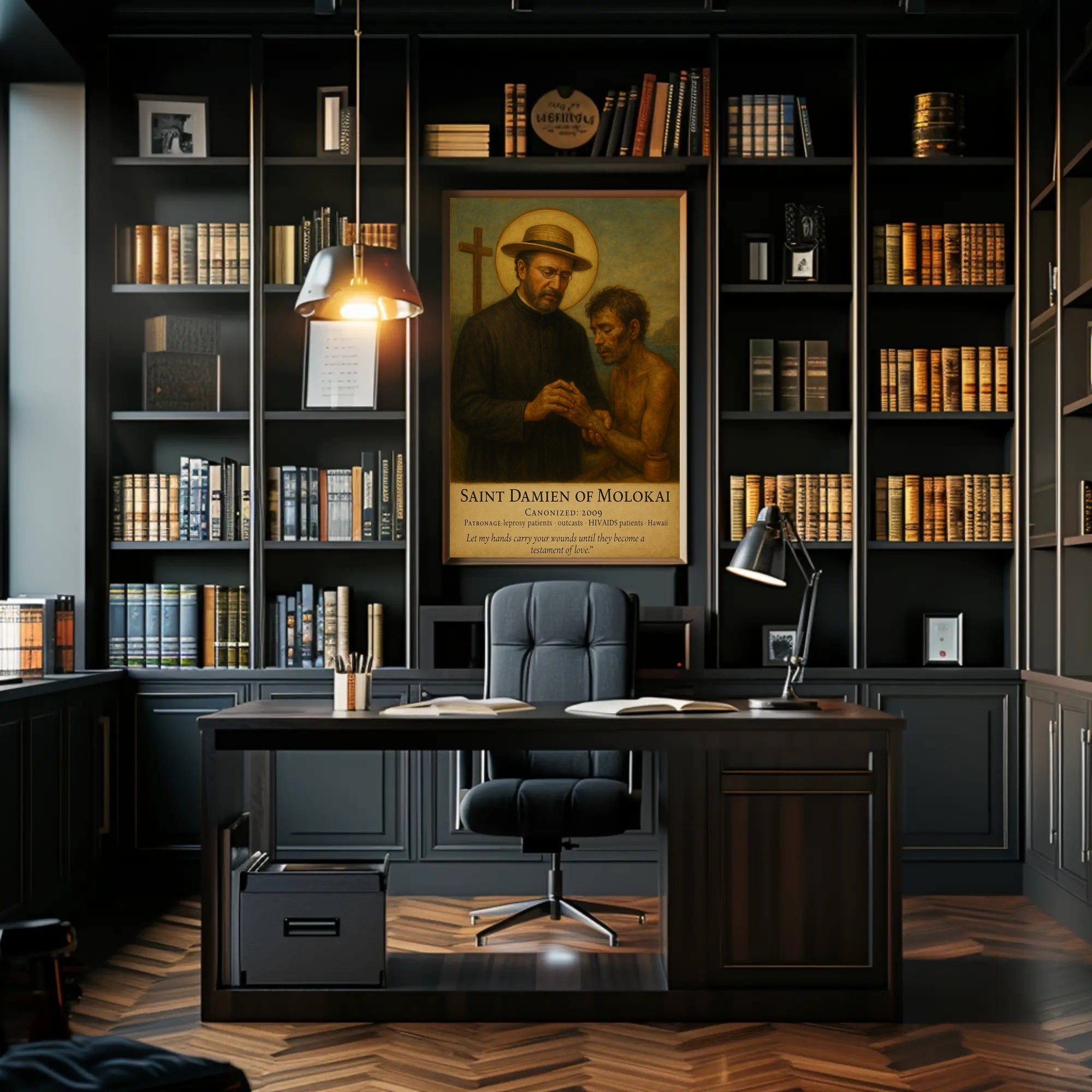 Saint Damien Reverent Compassion Cultural or Heritage Poster