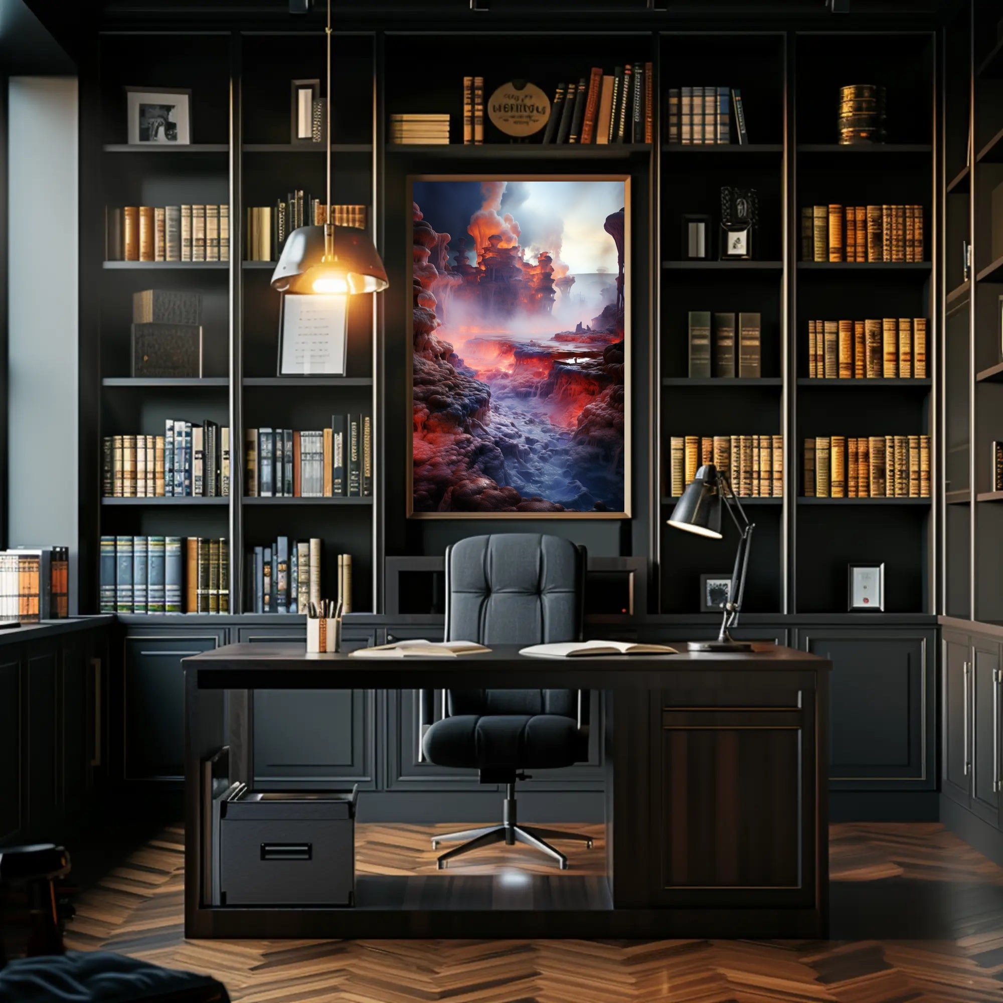 Mystical Lava Landscape Poster PosterGoat