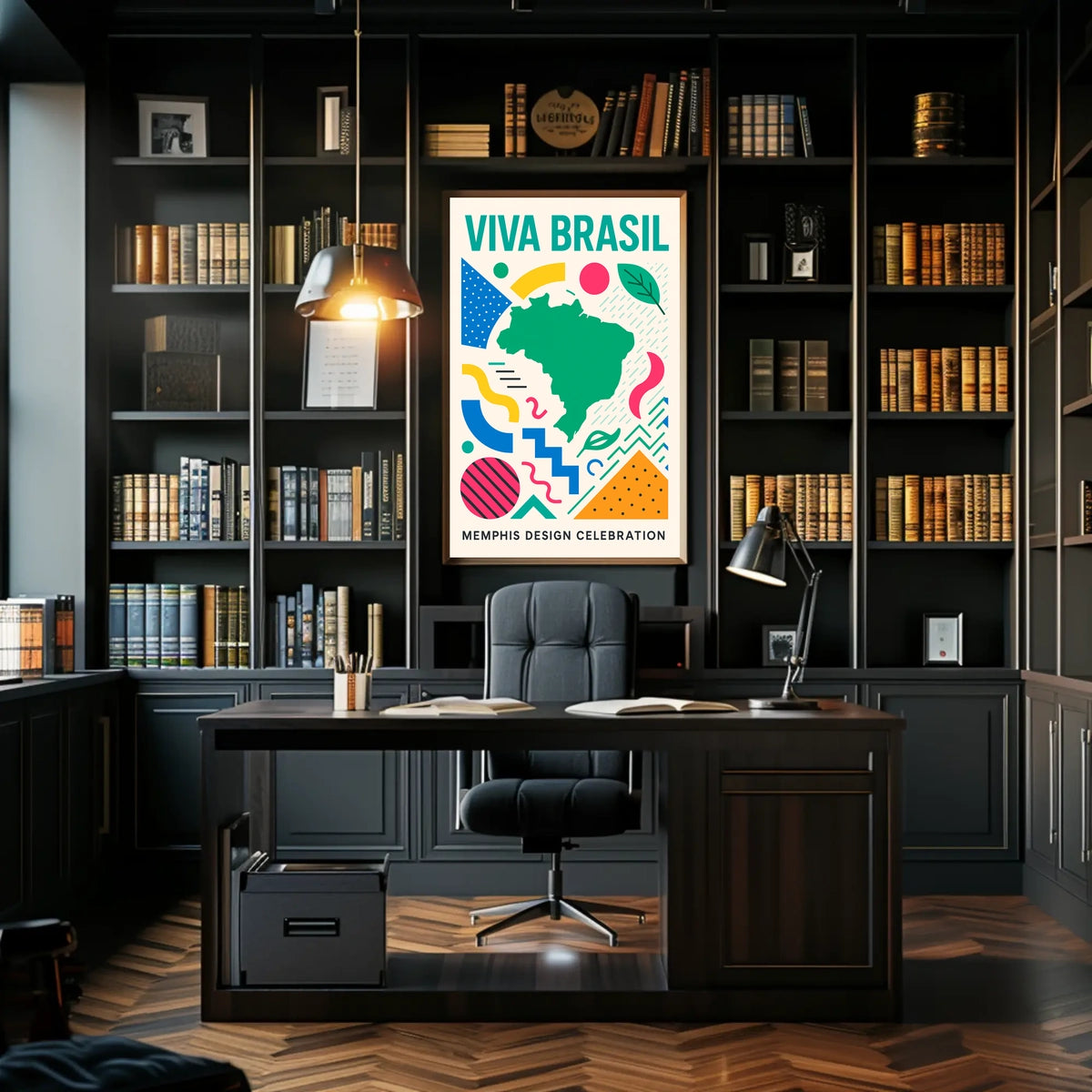 Viva Brasil Memphis Design Celebration Poster