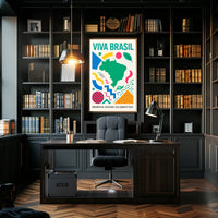 Viva Brasil Memphis Design Celebration Poster