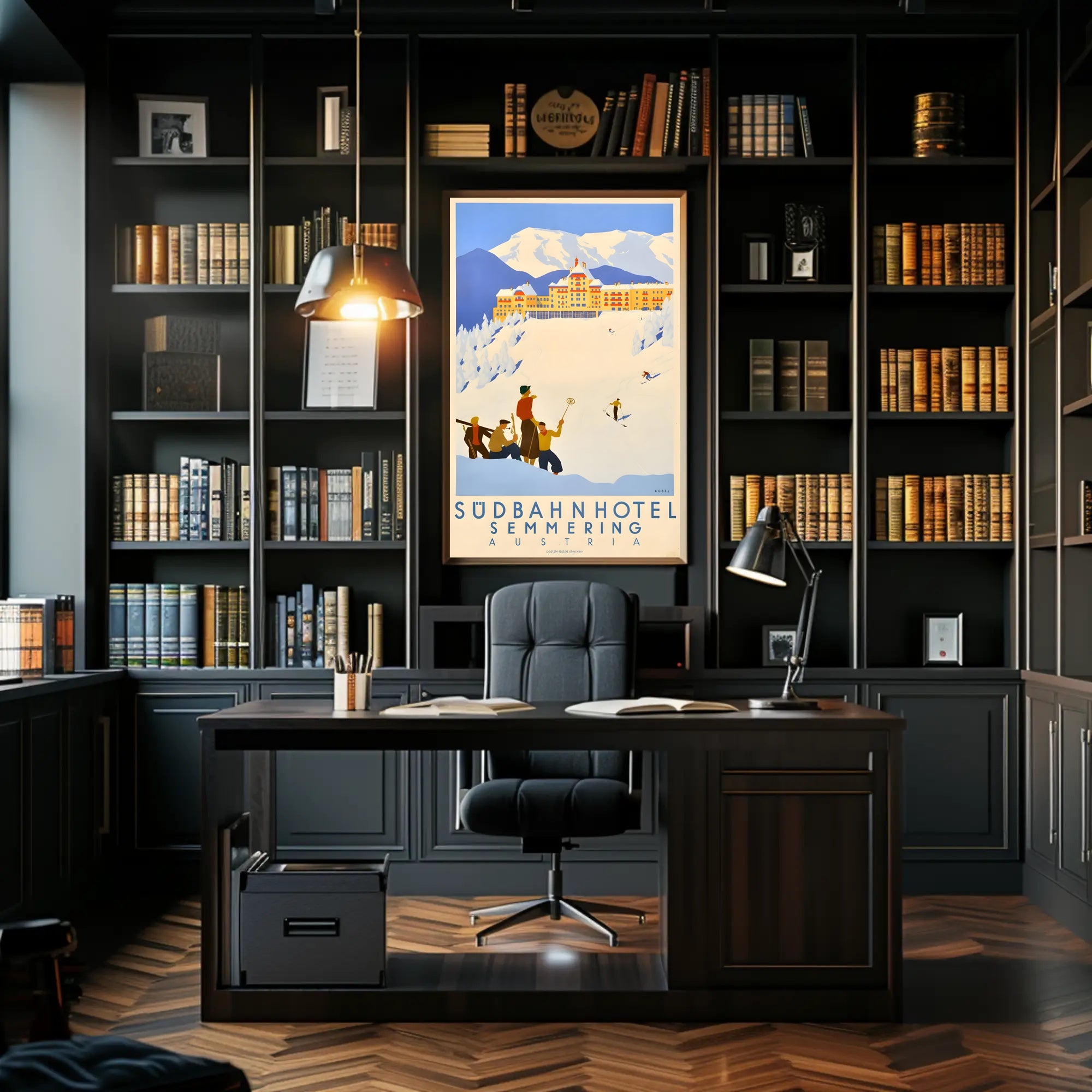 Semmering Ski Adventure Vintage Travel Poster PosterGoat