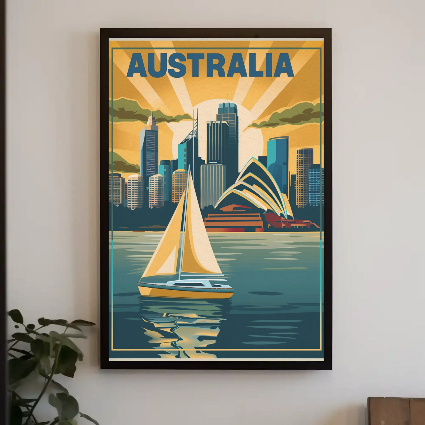 Vintage Travel Poster - Australia Sydney Harbor