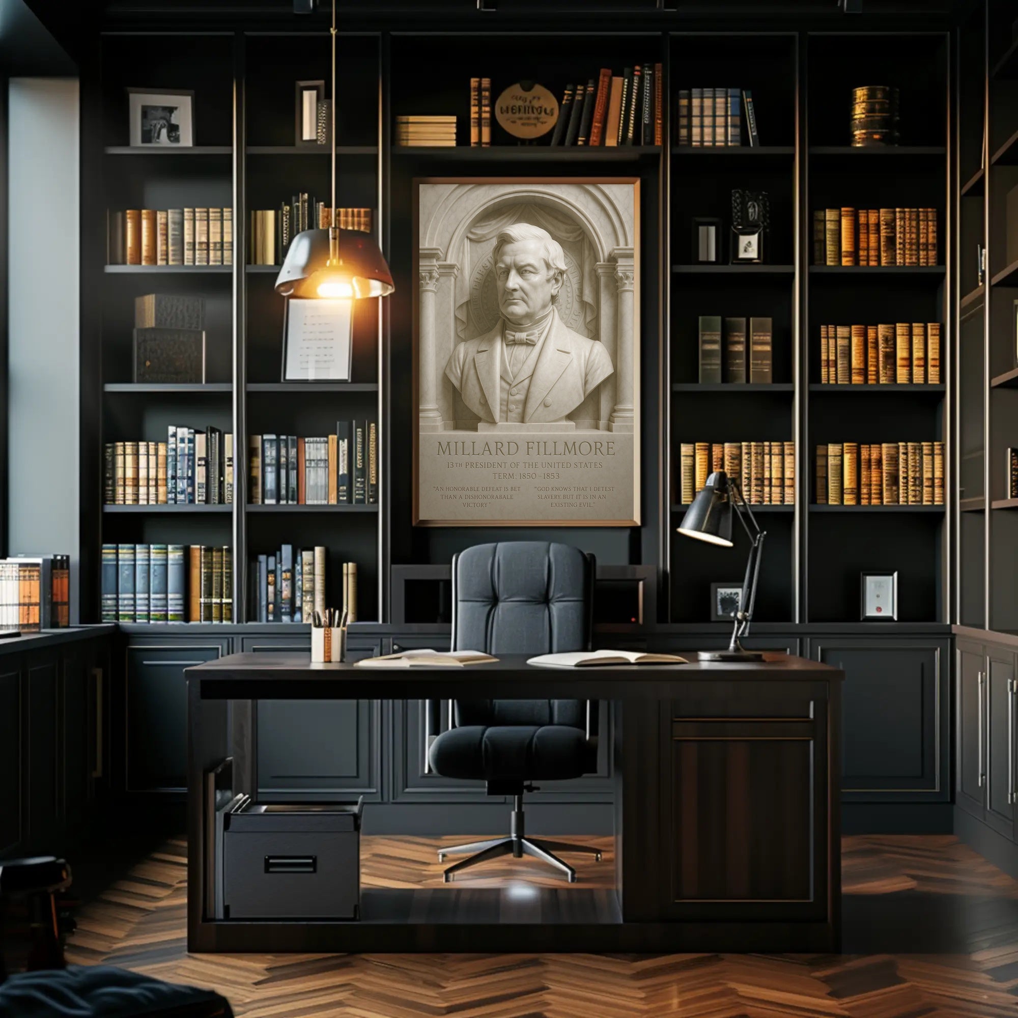 Millard Fillmore Bust 19th Century Presidential Poster