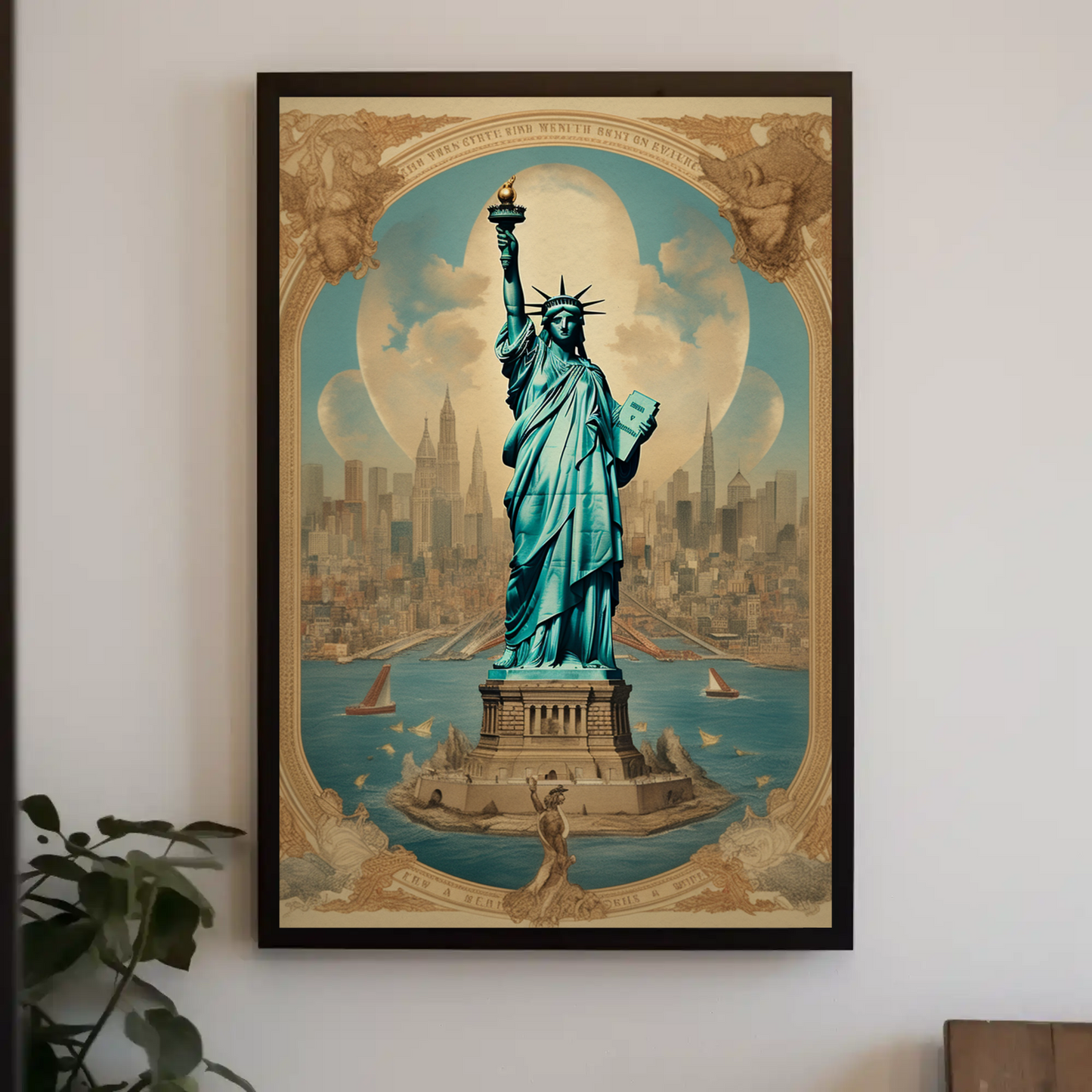 Statue of Liberty Vintage Poster
