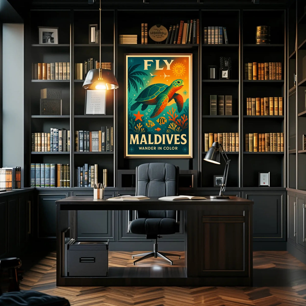 Fly to the Maldives Poster