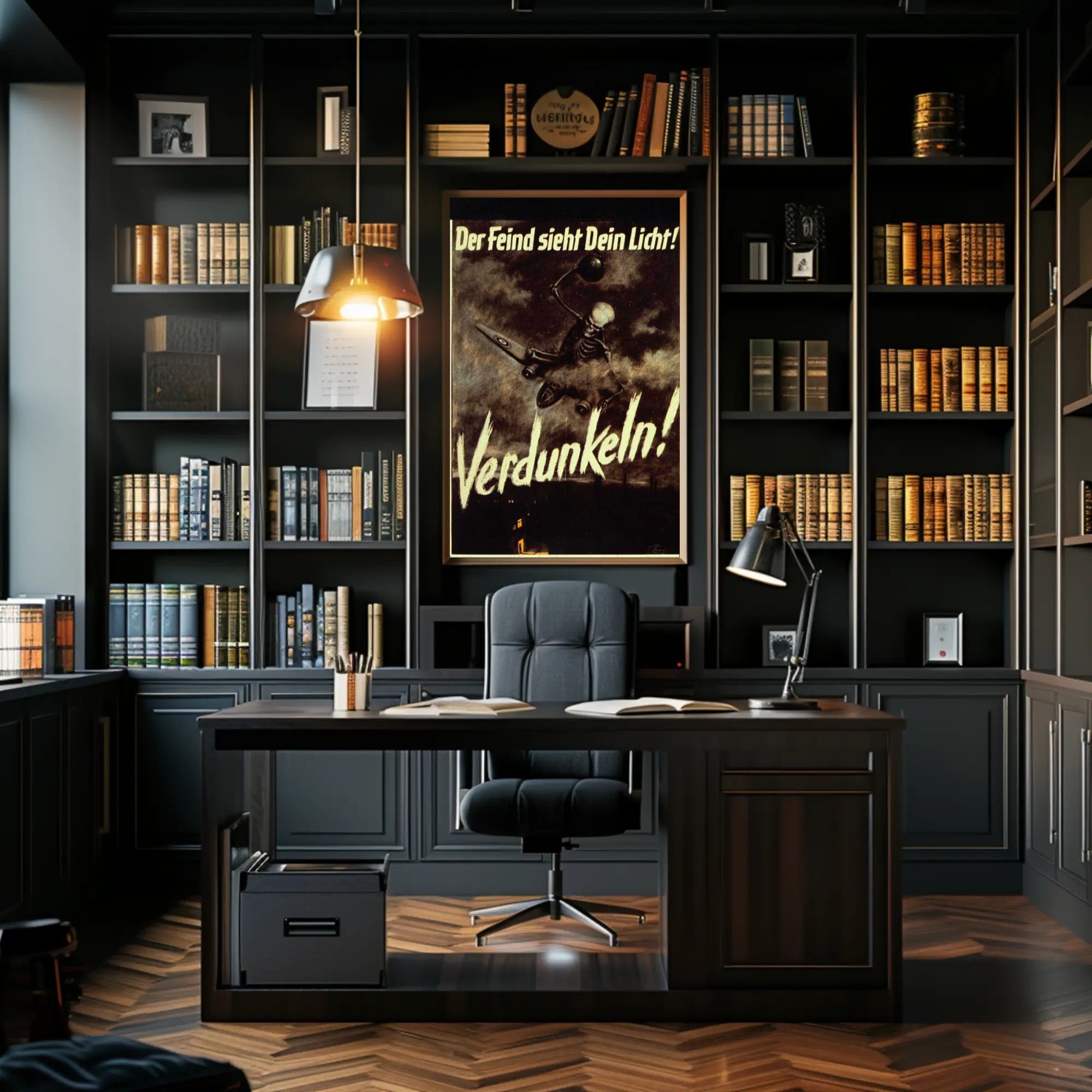 Der Feind Sieht Dein Licht Poster Art Print for Home Decor and Wall Art PosterGoat