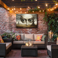 Surreal Landscape with Gigantic Face Futuristic Sci-Fi Poster