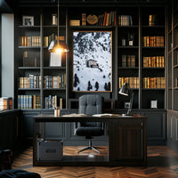 Weisshorn Alpine Serenity: Snowy Mountain Landscape Poster