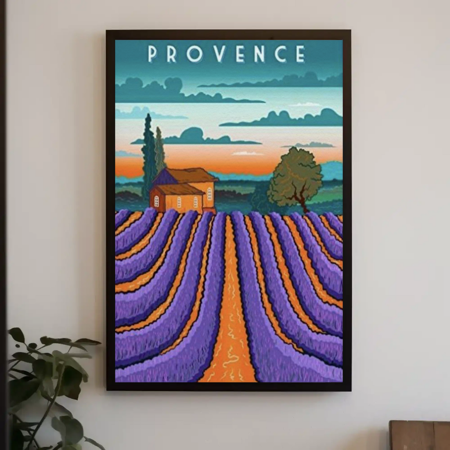 Provence Vintage Poster Lavender Fields