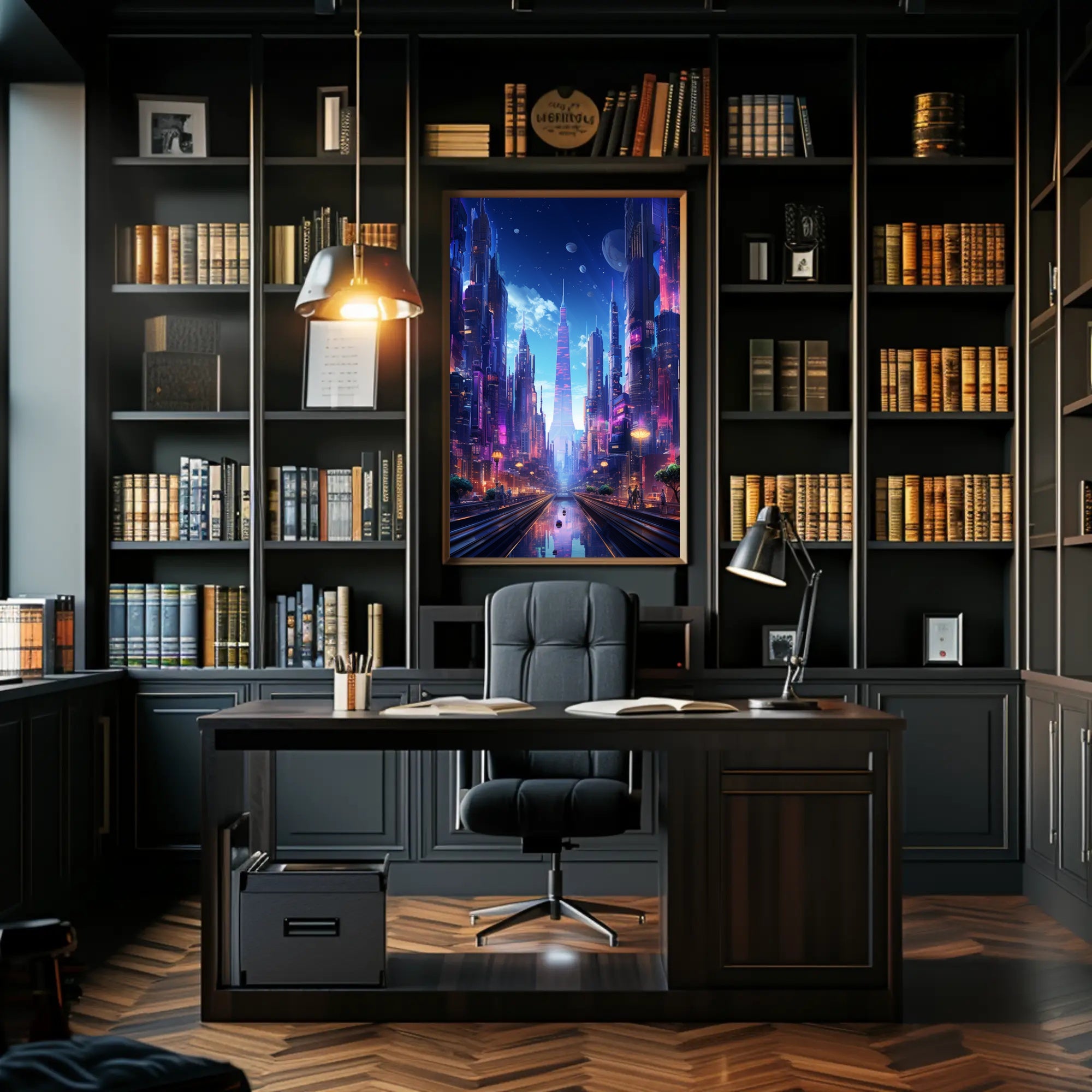 Futuristic Cityscape Poster