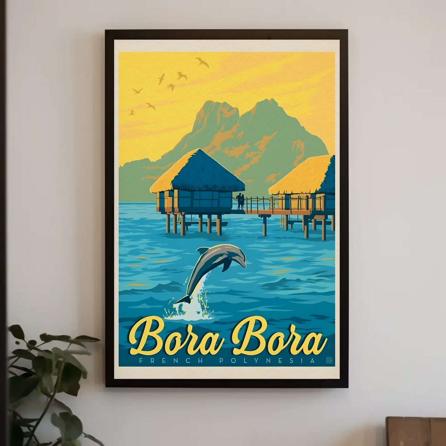 Vintage Poster Bora Bora French Polynesia