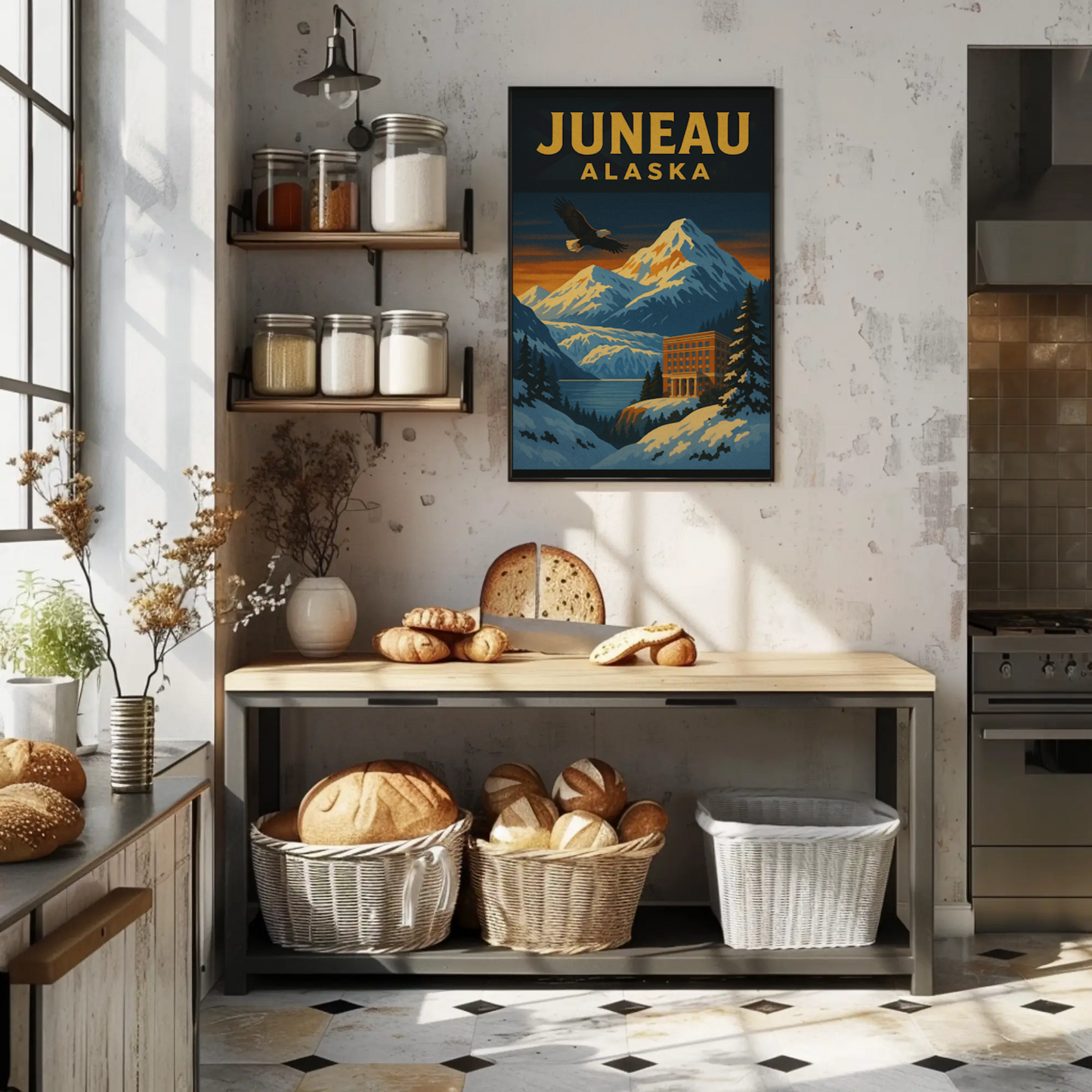Juneau's Majestic Wilderness Adventure Travel Poster