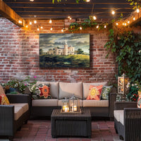 Mysterious Castle under a Moonlit Sky Poster