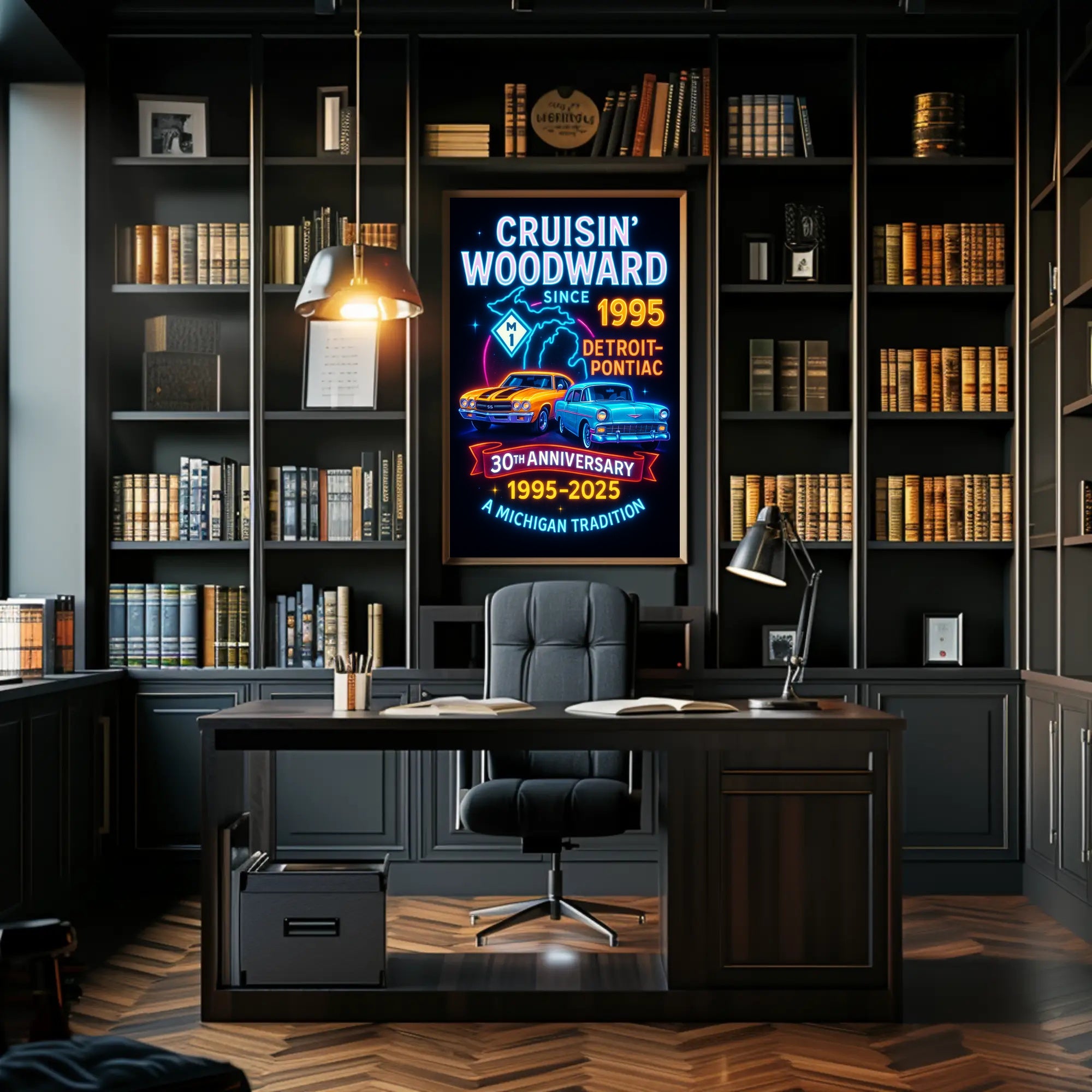 Cruisin Woodward 30th Anniversary Classic Car Poster