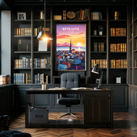 Reykjavik at Sunset Poster