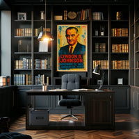 Lyndon B. Johnson 36th President of the United States Street Art Mashup Poster