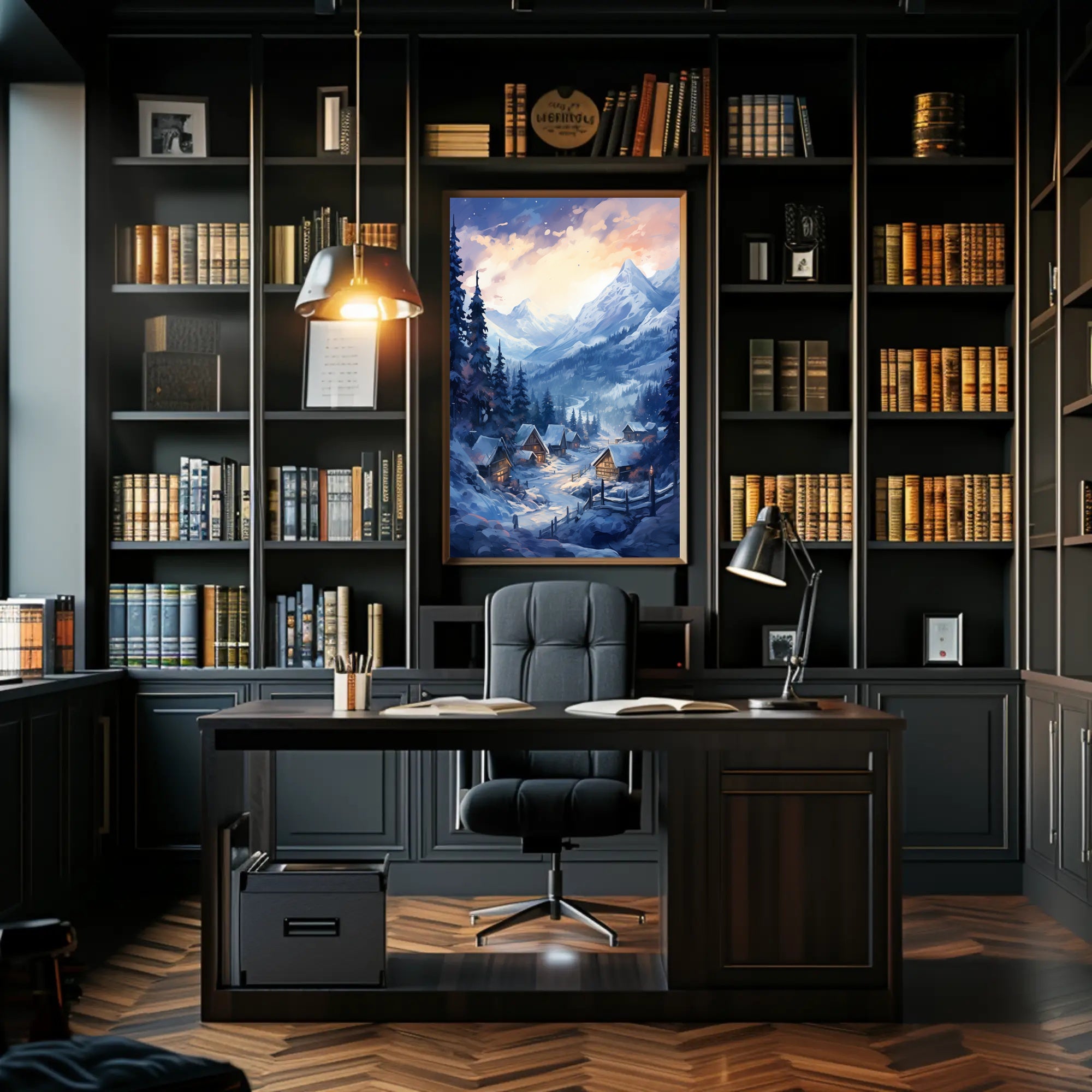 Winter Wonderland Village Poster