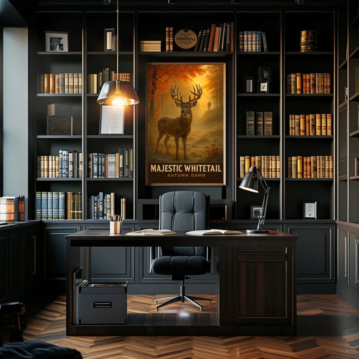 Majestic Whitetail Autumn Dawn Poster