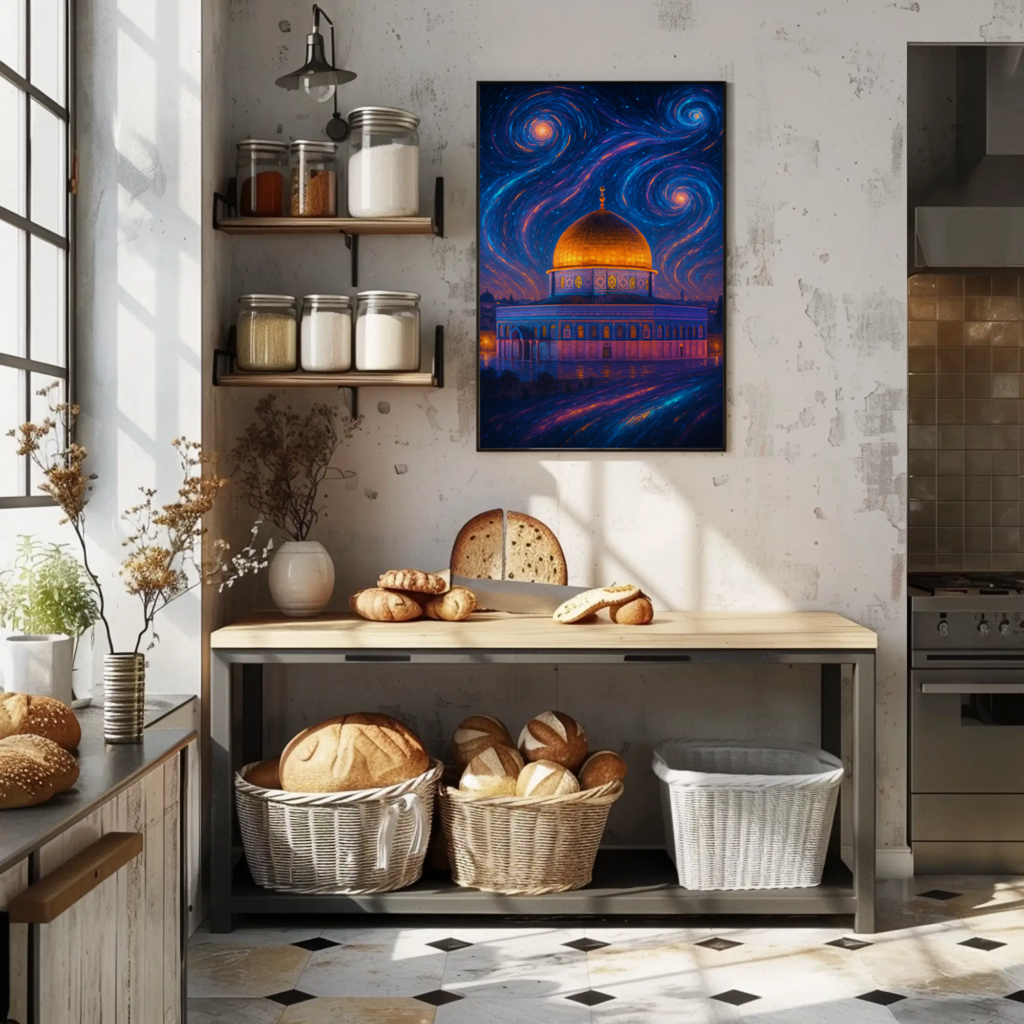 Dome of the Rock Starry Night Heritage Poster