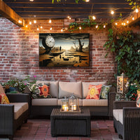 Timeless Surreal Landscape with Clock Artistic Poster