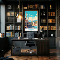 Vibrant Adana Cityscape Poster: A Modern Architectural Scene