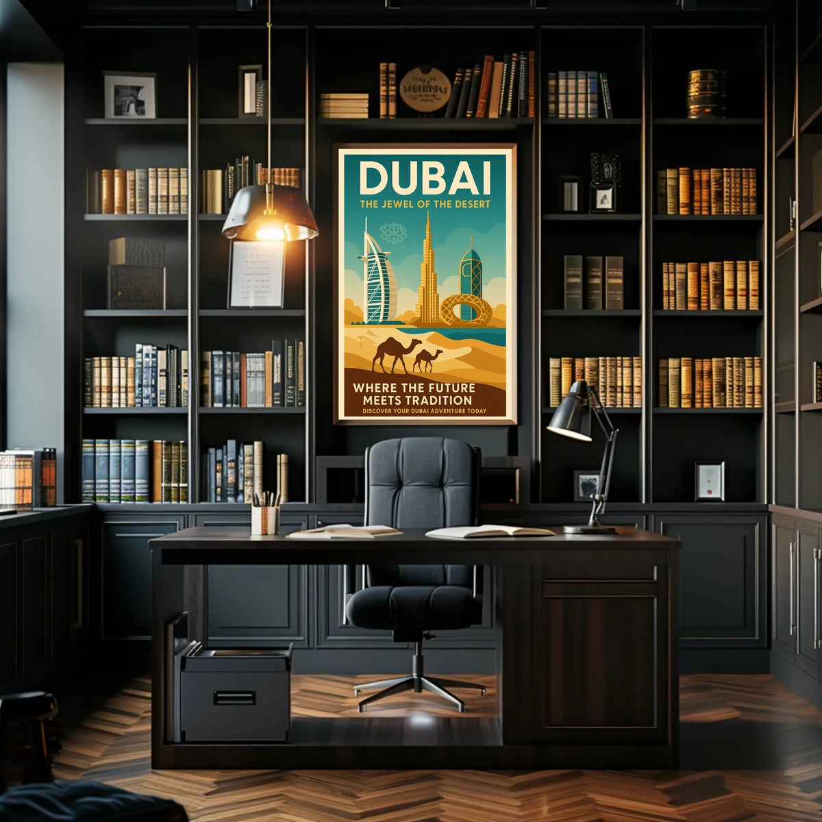 Dubai Poster Jewel of the Desert for Modern Home Decor